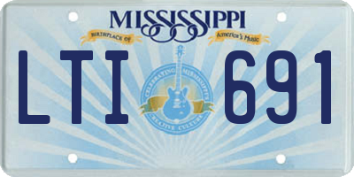 MS license plate LTI691