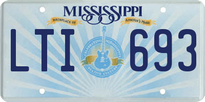 MS license plate LTI693