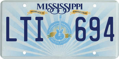 MS license plate LTI694
