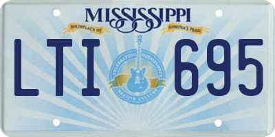 MS license plate LTI695