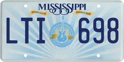 MS license plate LTI698