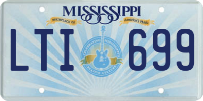 MS license plate LTI699