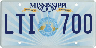 MS license plate LTI700