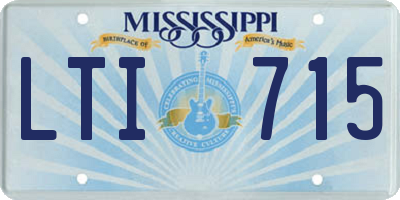 MS license plate LTI715