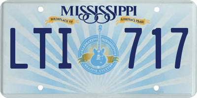 MS license plate LTI717