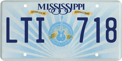 MS license plate LTI718