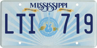 MS license plate LTI719