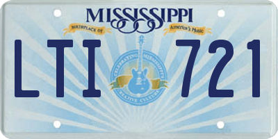 MS license plate LTI721