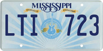 MS license plate LTI723