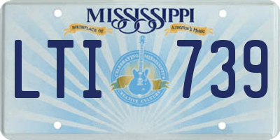MS license plate LTI739