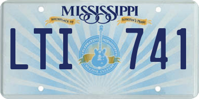MS license plate LTI741