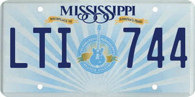 MS license plate LTI744
