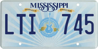 MS license plate LTI745