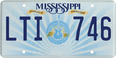 MS license plate LTI746