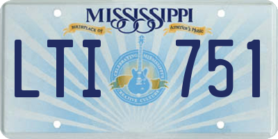 MS license plate LTI751