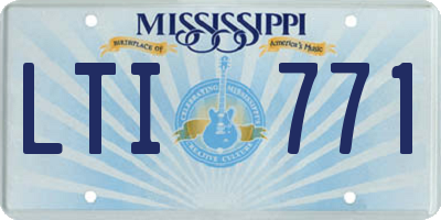 MS license plate LTI771