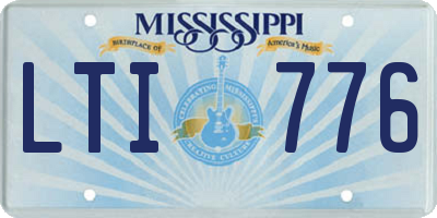 MS license plate LTI776