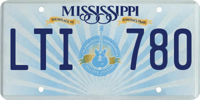 MS license plate LTI780