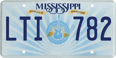 MS license plate LTI782