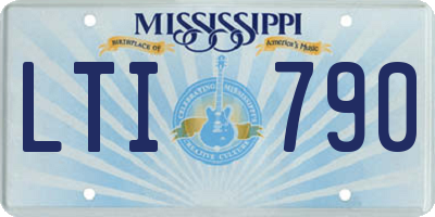 MS license plate LTI790