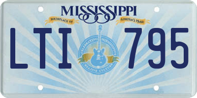 MS license plate LTI795