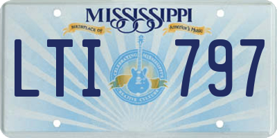 MS license plate LTI797