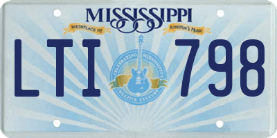 MS license plate LTI798