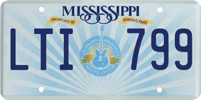 MS license plate LTI799