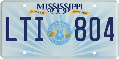 MS license plate LTI804