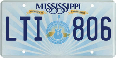 MS license plate LTI806