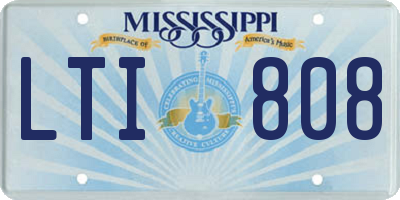 MS license plate LTI808