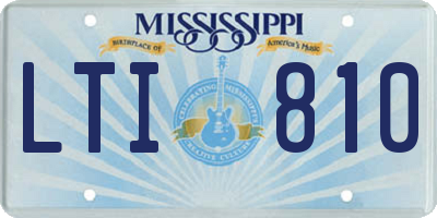 MS license plate LTI810