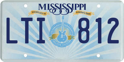 MS license plate LTI812