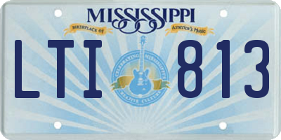 MS license plate LTI813