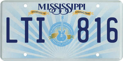 MS license plate LTI816
