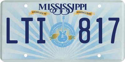 MS license plate LTI817