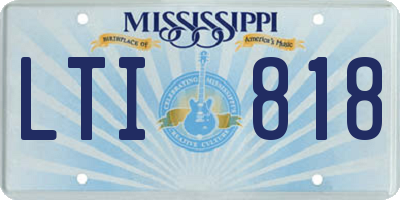 MS license plate LTI818