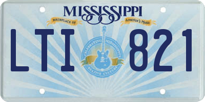 MS license plate LTI821