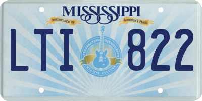 MS license plate LTI822