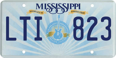 MS license plate LTI823