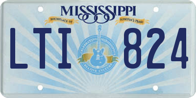 MS license plate LTI824