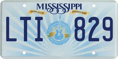 MS license plate LTI829