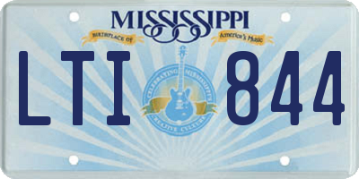 MS license plate LTI844