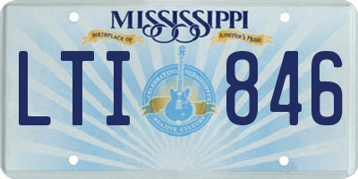MS license plate LTI846