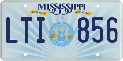 MS license plate LTI856
