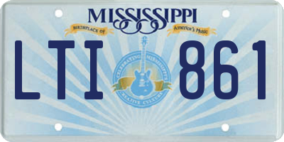 MS license plate LTI861