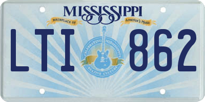 MS license plate LTI862