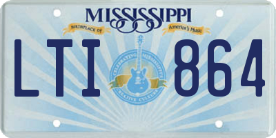 MS license plate LTI864