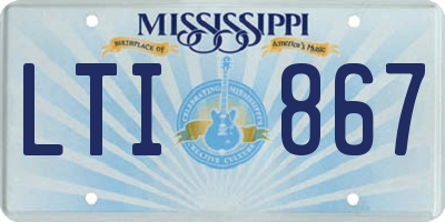 MS license plate LTI867