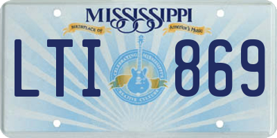 MS license plate LTI869